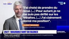 Auvergne-Rhône-Alpes: Laurent Wauquiez sort du silence