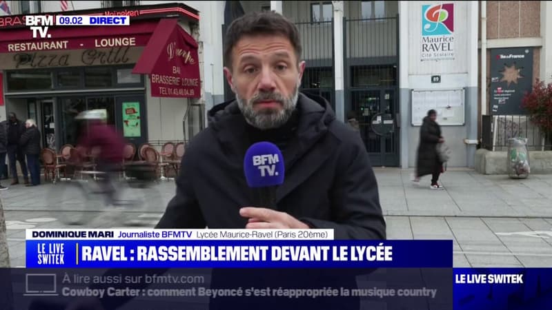 Lycée Maurice Ravel: un rassemblement de soutien au proviseur menacé de mort s'est tenu ce vendredi matin devant l'établissement