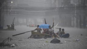 Les conséquences du typhon Gaemi à Manille, Philippines, le 24 juillet 2024