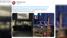 Les entrées de l'ENS et Lyon 2 ont été bloquées ce jeudi 9 mars