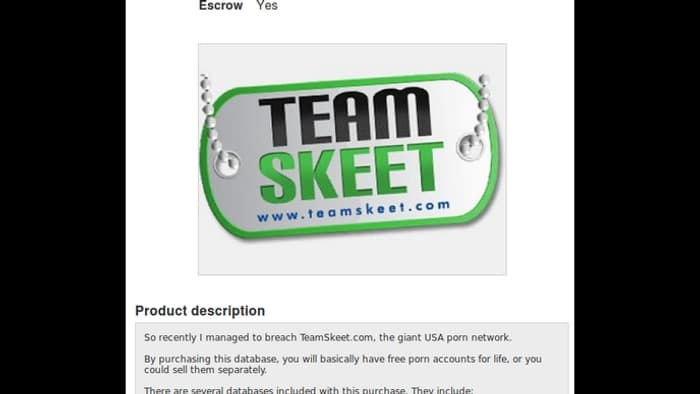 Annonce publiée sur "Dream Market" Annonce publiée sur "Dream Market"