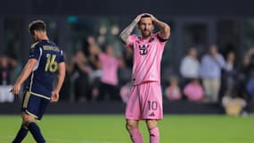 Lionel Messi lors du match Inter Miami-Vancouver (1-3, coupe des champions Concacaf), le 30 avril 2025