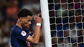 Hugo Ekitike avec le PSG lors de la première journée de Ligue 1, 12 août 2023