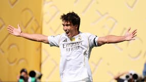 Gonzalo Garcia fête son but pour le Real Madrid face à Dortmund le 5 juillet 2025