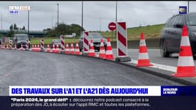 Nord: des travaux menés sur l'A1 et l'A21, plusieurs bretelles fermées à la circulation