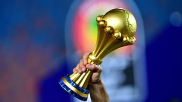 Le trophée de la Coupe d'Afrique des Nations lors de la CAN 2019 remportée par l'Algérie contre le Sénégal, au Caire (Egypte) le 19 juillet 2019