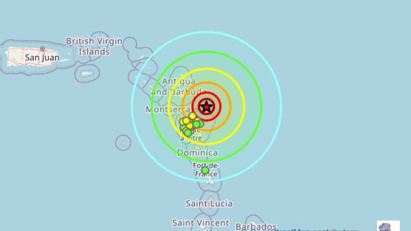 Guadeloupe: deux séismes de magnitude supérieure à 5 secouent l&#039;île en quelques heures