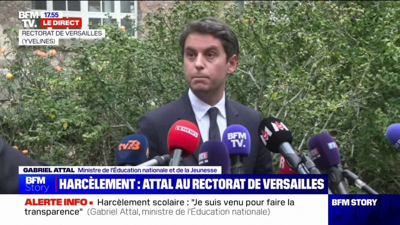 Gabriel Attal au rectorat de Versailles: 