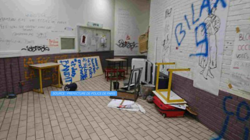 Les images des dégradations de la faculté de Tolbiac Les images des dégradations de la faculté de Tolbiac