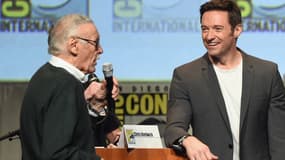 Stan Lee et Hugh Jackman en juillet 2015