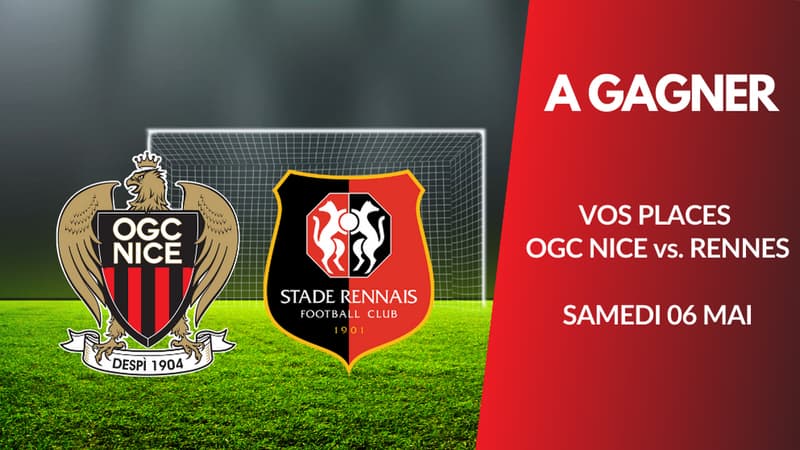 A gagner : vos places pour le match OGC Nice vs Stade Rennais FC