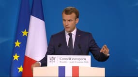 Emmanuel Macron à Bruxelles, ce jeudi 18 octobre 2018.