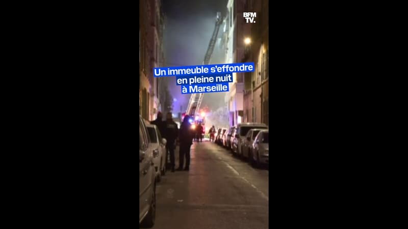 Un immeuble s'effondre en pleine nuit au coeur de Marseille