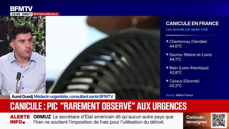 Canicule: "Déprogrammer des chirurgies dans une situation de crise qui était potentiellement prévisible, c'est un aveu d'échec", estime Aurel Guedj, médecin urgentiste