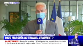 Masque au travail: le ministre chargé des PME Alain Griset estime qu'"une semaine doit permettre d'adopter le nouveau plan"