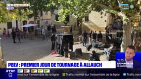 Bouches-du-Rhône: premier jour de tournage de la série "Plus belle la vie" à Allauch