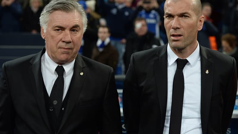 Carlo Ancelotti et Zinedine Zidane