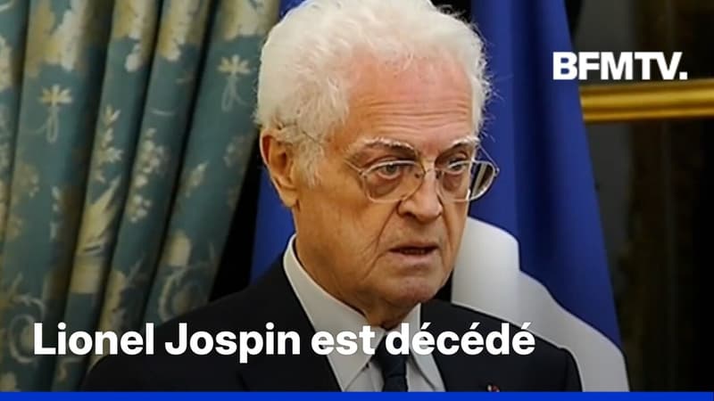 L'ancien Premier ministre socialiste Lionel Jospin est décédé dimanche à l'âge de 88 ans, a annoncé ce lundi sa famille.