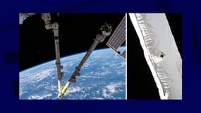 Le trou dans le bras de l'ISS