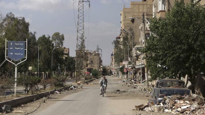 A Daïr az Zour, dans l'est de la Syrie. Le secrétaire général de l'Onu, Ban Ki-moon, a souhaité vendredi que la conférence internationale sur le conflit syrien proposée la semaine dernière par la Russie et les Etats-Unis ait lieu aussi vite que possible.