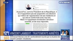 Vincent Lambert: Emmanuel Macron déclare qu'il ne lui "appartient pas de suspendre" la décision des médecins
