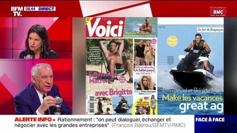 François Bayrou juge la polémique sur les images d'Emmanuel Macron en jet-ski 