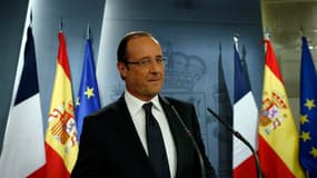 S'exprimant à Madrid lors d'une conférence de presse commune avec le président du gouvernement espagnol Mariano Rajoy, François Hollande a déclaré jeudi que des écarts de taux d'intérêt trop importants entre pays de la zone euro pour refinancer la dette s