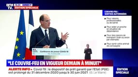 Jean Castex: les billets de train ou d'avion après 21h "vaudra dérogation au couvre-feu"