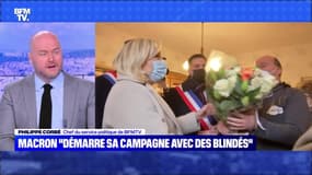  Macron "démarre sa campagne avec des blindés" - 12/01