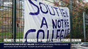 "Faire en sorte que ça ne se reproduise pas": un professeur menacé de mort à Rennes, l'école sera fermée demain