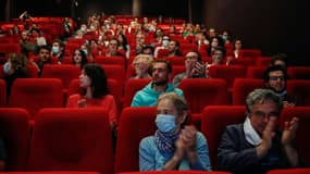 Des spectateurs au cinéma le 21 juin 2020 à Paris
