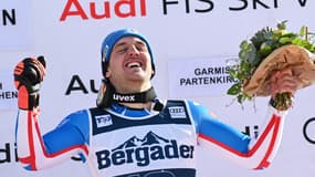 L'énorme émotion de Nils Allègre après sa victoire au super-G de Garmisch