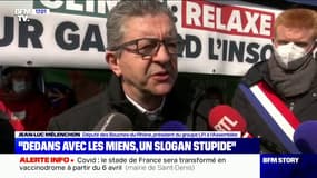 "Dedans avec les miens...": Jean-Luc Mélenchon parle d'un "slogan ridicule"