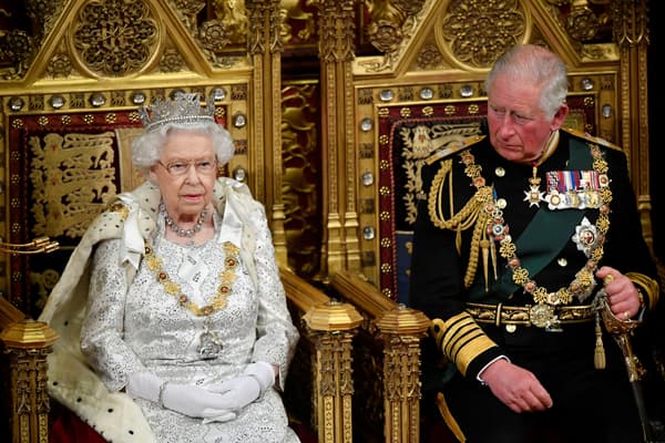 La Reine Elizabeth II et son fils, le prince Charles, le 14 octobre 2019