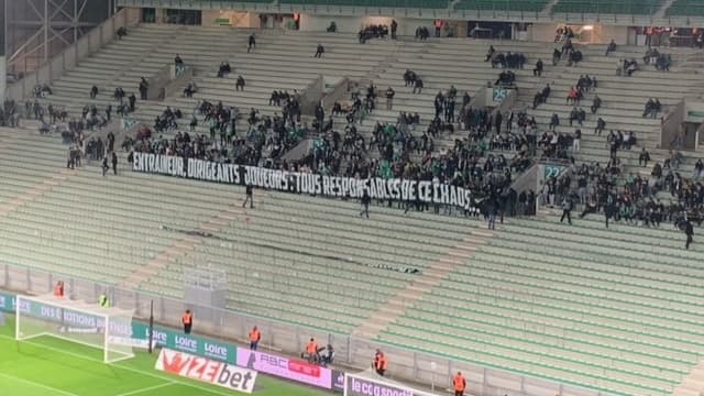 La banderole des supporters stéphanois pour ASSE-SCO La banderole des supporters stéphanois pour ASSE-SCO
