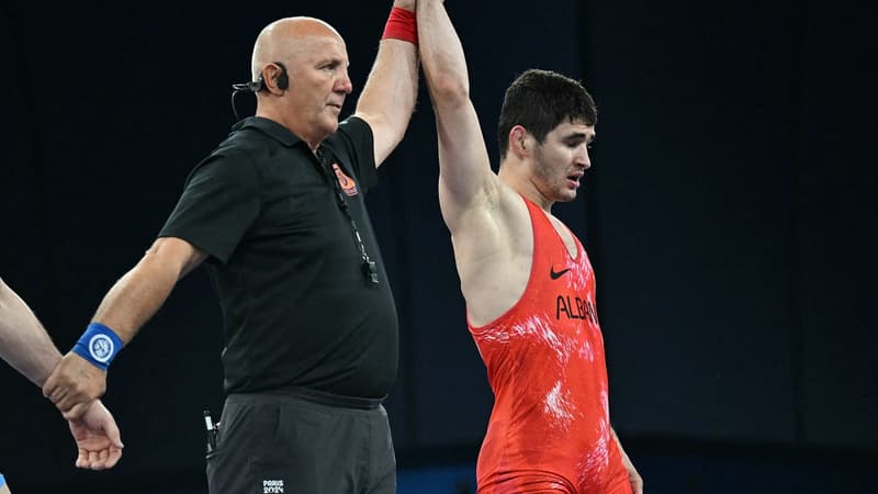 Lutte - JO 2024 de Paris - Chermen Valiev (Albanie), le 10 août 2024