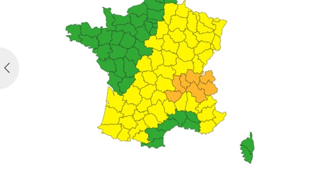 La carte de vigilance orange du 17 août 2023