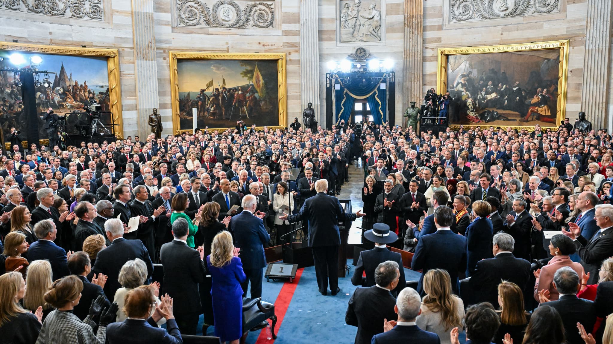 Donald Trump lors de son investiture au Capitole à Washington le 20 janvier 2025