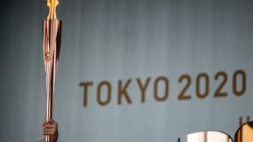 L'arrivée de la flamme olympique à Tokyo le 9 juillet 2021