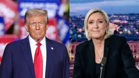 Donald Trump et Marine Le Pen (montage). 