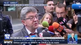 Mélenchon sort de son audition: " 5 heures pour enfoncer des portes ouvertes"