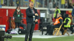 Sergueï Rebrov, sélectionneur de l’Ukraine, lors du match nul contre l'Italie (0-0, qualifs Euro 2024), le 20 novembre 2023