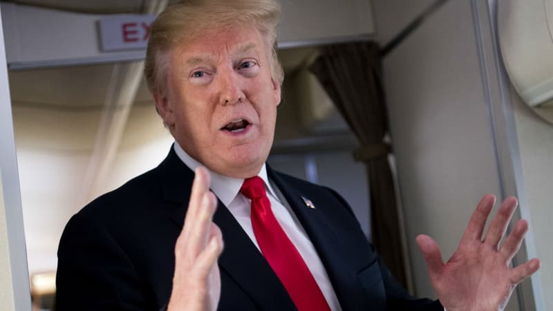 Donald Trump à bord d'Air Force One, le 29 juin 2018