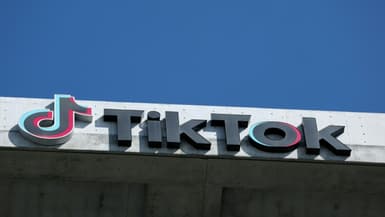 Le logo de TikTok à Culver City, en Californie, le 30 septembre 2025