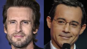 Philippe Lacheau en 2024 et Jean-Luc Delarue en 2010