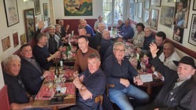 Les footballeurs champions olympiques en 1984 à Los Angeles réunis dans un restaurant de Saint-Denis, le 20 mars 2024