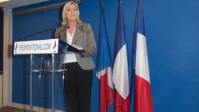 Marine Le Pen, après les Départementales, le 29 mars 2015 à Nanterre.