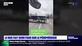 Paris: un conducteur de bus fait demi-tour sur le périphérique