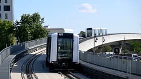 La ligne B du métro de Rennes (Ille-et-Vilaine), lors de son lancement en septembre 2022.