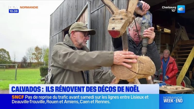 Calvados: des habitants de Vieux rénovent des décorations de Noël